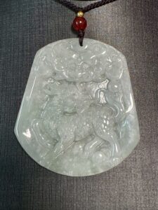 翡翠麒麟玉牌